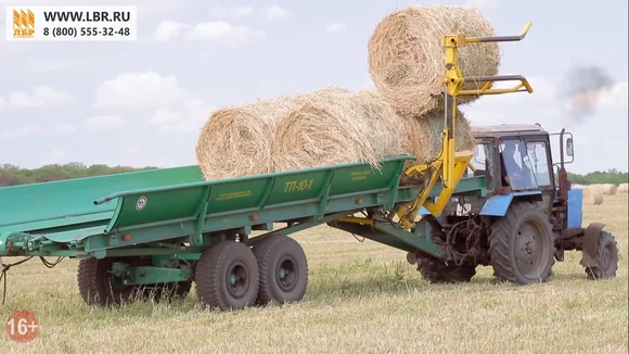 Прицеп самозагрузочный для тюков и рулонов ТП-10 